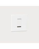 Cover Plate with Metal Frame-1 Module-White