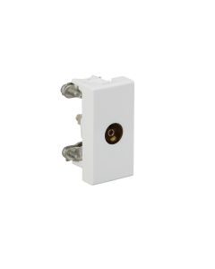 TV Co-axial Socket-1 Module-White