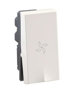 6A-Switch-1 Way-with "Fan" Marking-1 Module-White