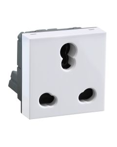 6/16A-Socket-2 Module-White