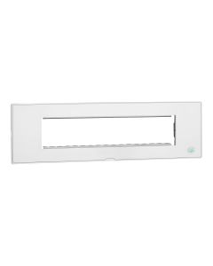 Cover Plate with Support Frame-9 Module-Anti-Bacterial-Classic White