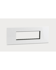Cover Plate with Metal Frame-6 Module-White