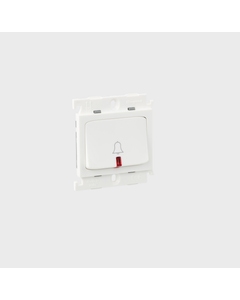 6A-Bell Push-SP-1 Way-with Indicator-2 Module-White